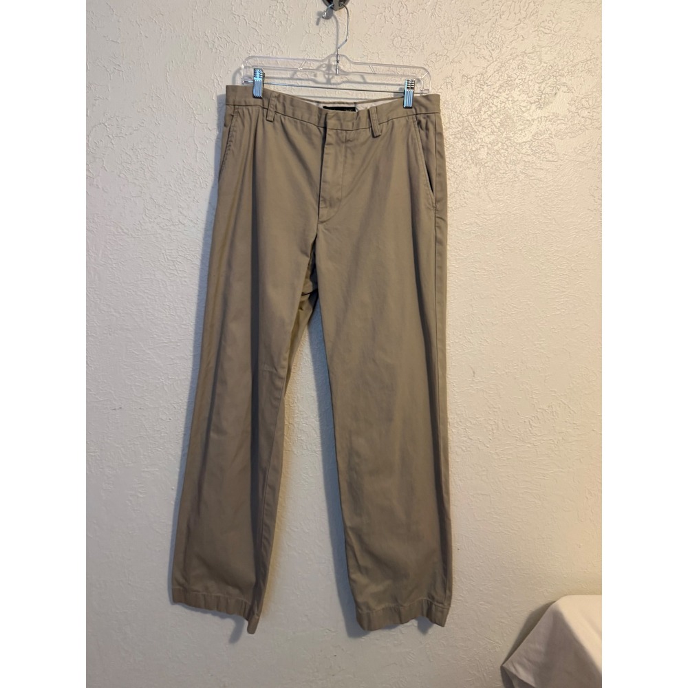 Banana Republic Mens 33x34 Khaki Tan Cotton Chino Pants Straight Leg 467779